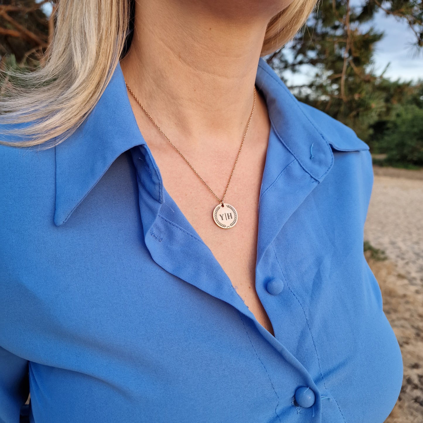 Ketting met initialen | Goud, zilver of roségouden kleur