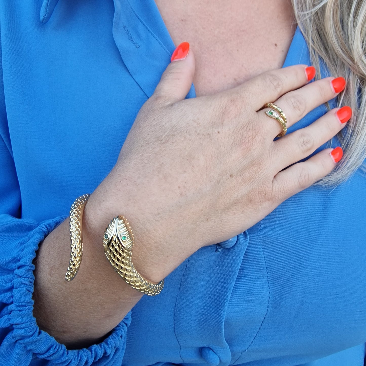 Set: Slangen armband & slangen ring