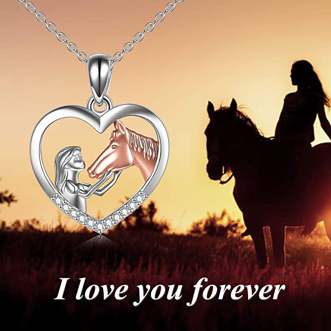 "I love you forever" | Ketting | Meisje & Paard
