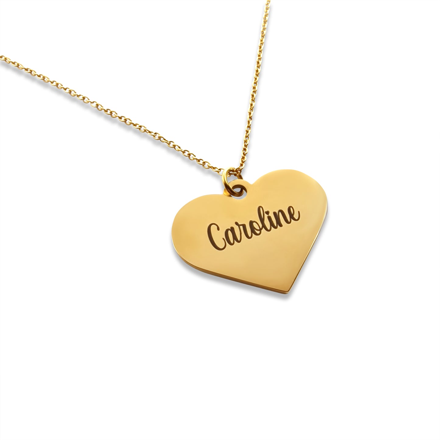 Ketting & hartje met naam | Kleur: Goud of Zilver