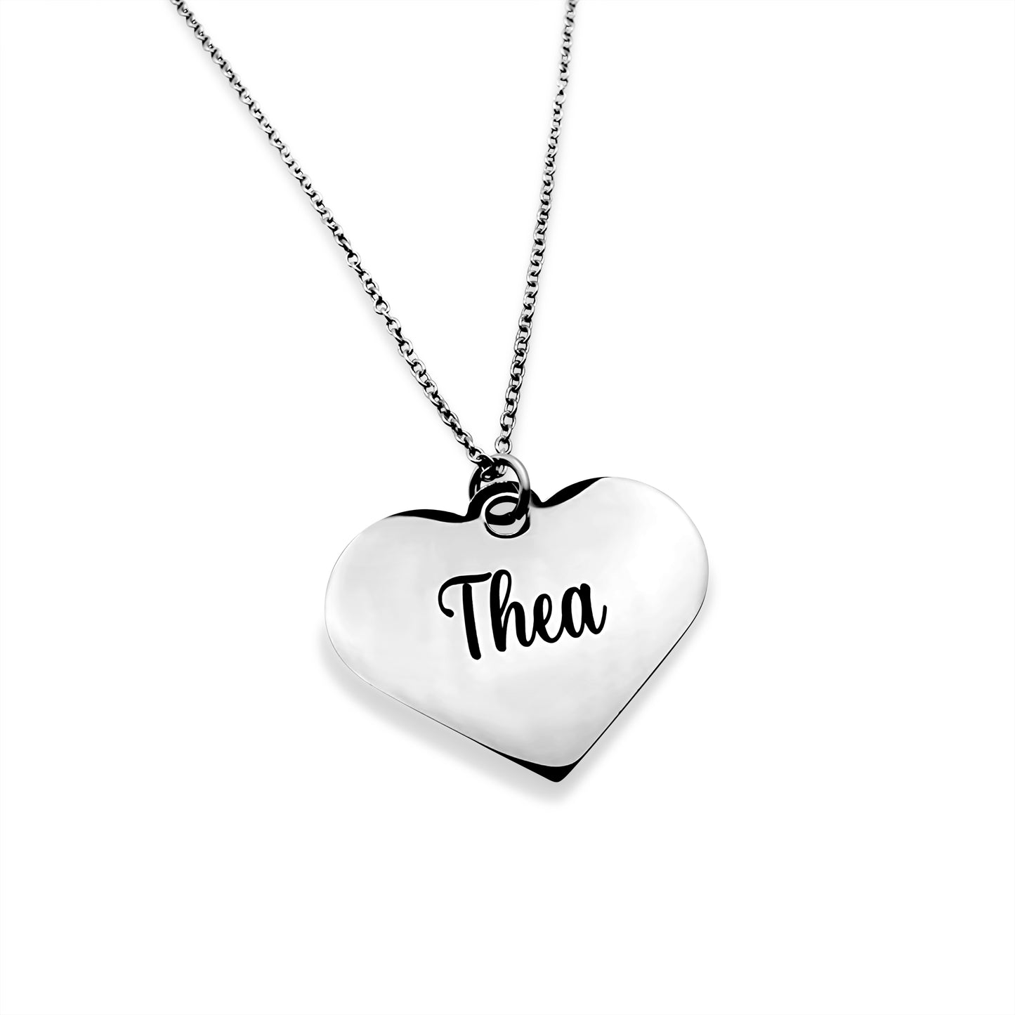 Ketting & hartje met naam | Kleur: Goud of Zilver